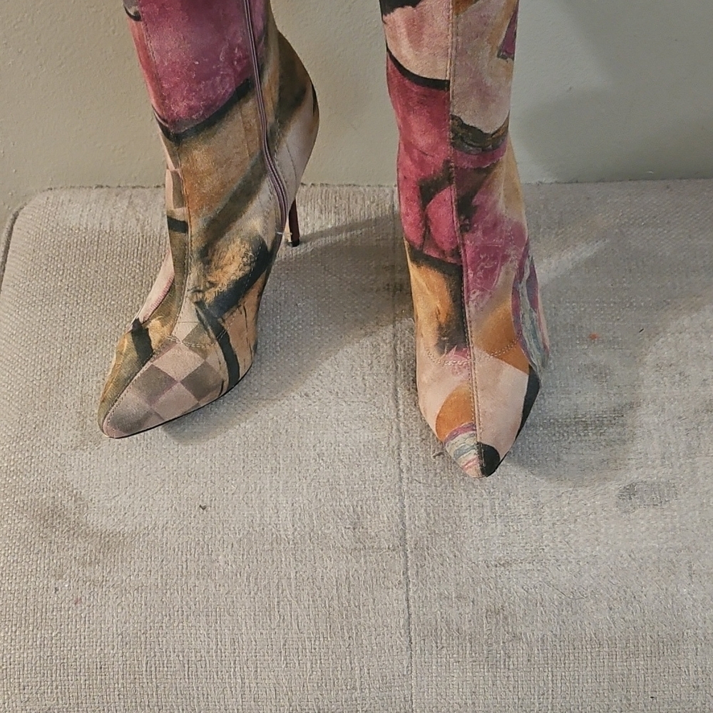 Colorful Abstract Women's Boots - Picture 2 of 10